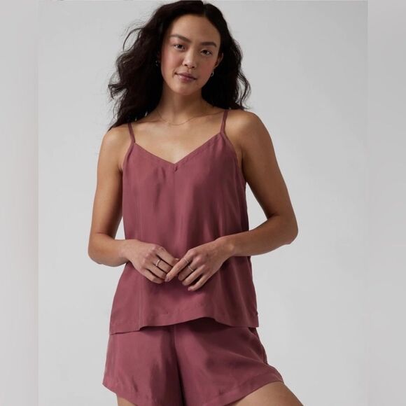 NWOT - Athleta Calm Cool Cami Sleep Top Size Medium Rose NWT Retail $54 - Picture 1 of 6